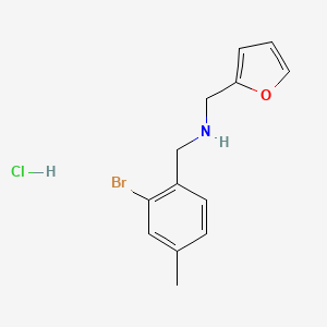 [(2-Bromo-4-methylphenyl)methyl](furan-2-ylmethyl)amine hydrochloride