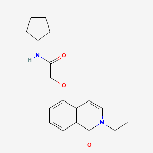 N-cyclopentyl-2-((2-ethyl-1-oxo-1,2-dihydroisoquinolin-5-yl)oxy)acetamide