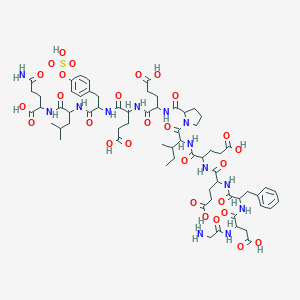 molecular formula C66H93N13O28S B026268 水蛭素 (54-65)（硫酸化） CAS No. 109528-49-6