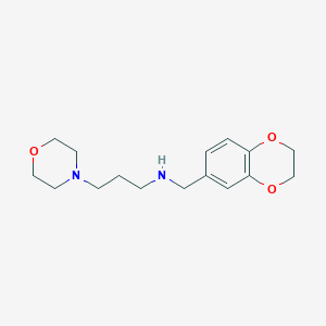 molecular formula C16H24N2O3 B262680 N-(2,3-dihydro-1,4-benzodioxin-6-ylmethyl)-N-[3-(4-morpholinyl)propyl]amine 