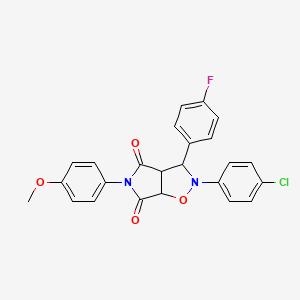 2-(4-chlorophenyl)-3-(4-fluorophenyl)-5-(4-methoxyphenyl)dihydro-2H-pyrrolo[3,4-d]isoxazole-4,6(5H,6aH)-dione