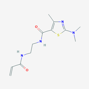 2-(Dimethylamino)-4-methyl-N-[2-(prop-2-enoylamino)ethyl]-1,3-thiazole-5-carboxamide