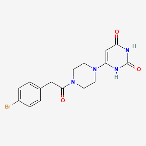6-[4-[2-(4-Bromophenyl)acetyl]piperazin-1-yl]-1H-pyrimidine-2,4-dione