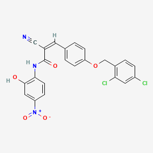 (Z)-2-Cyano-3-[4-[(2,4-dichlorophenyl)methoxy]phenyl]-N-(2-hydroxy-4-nitrophenyl)prop-2-enamide
