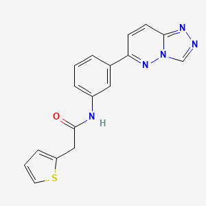 2-thiophen-2-yl-N-[3-([1,2,4]triazolo[4,3-b]pyridazin-6-yl)phenyl]acetamide