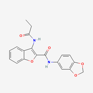 N-(benzo[d][1,3]dioxol-5-yl)-3-propionamidobenzofuran-2-carboxamide