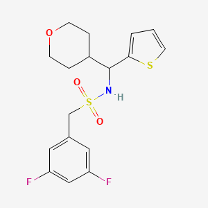 1-(3,5-difluorophenyl)-N-((tetrahydro-2H-pyran-4-yl)(thiophen-2-yl)methyl)methanesulfonamide