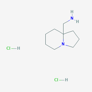 2,3,5,6,7,8-Hexahydro-1H-indolizin-8a-ylmethanamine;dihydrochloride