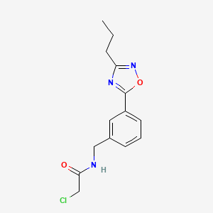 2-Chloro-N-[[3-(3-propyl-1,2,4-oxadiazol-5-yl)phenyl]methyl]acetamide