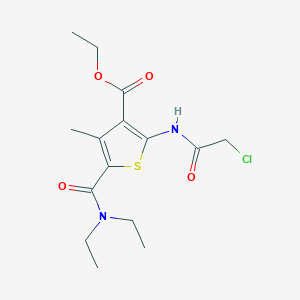 B2626837 Ethyl 2-(2-chloroacetamido)-5-(diethylcarbamoyl)-4-methylthiophene-3-carboxylate CAS No. 550351-43-4