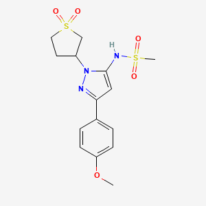 N-(1-(1,1-dioxidotetrahydrothiophen-3-yl)-3-(4-methoxyphenyl)-1H-pyrazol-5-yl)methanesulfonamide