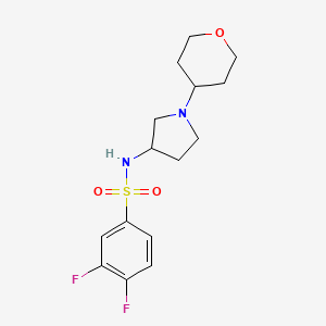 3,4-Difluoro-N-[1-(oxan-4-yl)pyrrolidin-3-yl]benzenesulfonamide