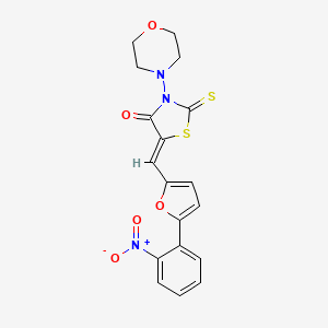 (Z)-3-morpholino-5-((5-(2-nitrophenyl)furan-2-yl)methylene)-2-thioxothiazolidin-4-one