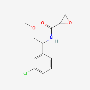 molecular formula C12H14ClNO3 B2626849 N-[1-(3-Chlorophenyl)-2-methoxyethyl]oxirane-2-carboxamide CAS No. 2411293-05-3
