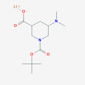 Lithium(1+) ion 1-[(tert-butoxy)carbonyl]-5-(dimethylamino)piperidine-3-carboxylate
