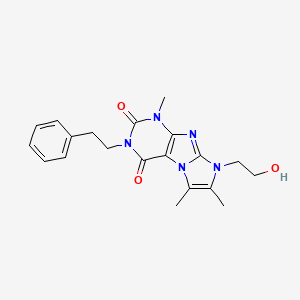 8-(2-hydroxyethyl)-1,6,7-trimethyl-3-phenethyl-1H-imidazo[2,1-f]purine-2,4(3H,8H)-dione