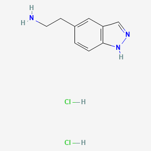 molecular formula C9H13Cl2N3 B2626856 2-(1H-indazol-5-yl)ethan-1-amine dihydrochloride CAS No. 1803604-66-1
