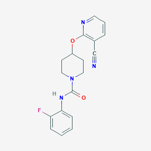 4-((3-cyanopyridin-2-yl)oxy)-N-(2-fluorophenyl)piperidine-1-carboxamide