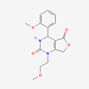 molecular formula C16H18N2O5 B2626863 1-(2-methoxyethyl)-4-(2-methoxyphenyl)-4,7-dihydrofuro[3,4-d]pyrimidine-2,5(1H,3H)-dione CAS No. 1775530-99-8
