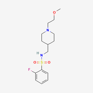 2-fluoro-N-((1-(2-methoxyethyl)piperidin-4-yl)methyl)benzenesulfonamide