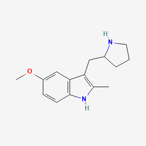 molecular formula C15H20N2O B2626865 5-methoxy-2-methyl-3-(pyrrolidin-2-ylmethyl)-1H-indole CAS No. 1706432-08-7