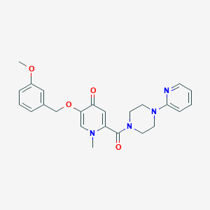 molecular formula C24H26N4O4 B2626867 5-((3-methoxybenzyl)oxy)-1-methyl-2-(4-(pyridin-2-yl)piperazine-1-carbonyl)pyridin-4(1H)-one CAS No. 1021212-17-8