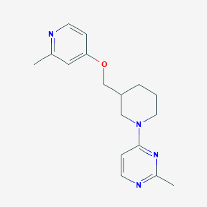 molecular formula C17H22N4O B2626880 2-Methyl-4-[3-[(2-methylpyridin-4-yl)oxymethyl]piperidin-1-yl]pyrimidine CAS No. 2380010-60-4