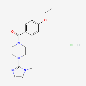 molecular formula C17H23ClN4O2 B2626894 (4-ethoxyphenyl)(4-(1-methyl-1H-imidazol-2-yl)piperazin-1-yl)methanone hydrochloride CAS No. 1331188-11-4