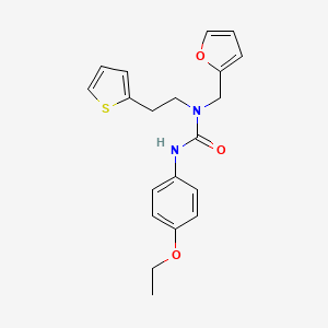 molecular formula C20H22N2O3S B2626895 3-(4-Ethoxyphenyl)-1-(furan-2-ylmethyl)-1-(2-(thiophen-2-yl)ethyl)urea CAS No. 1396793-41-1