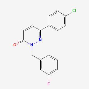molecular formula C17H12ClFN2O B2626899 6-(4-chlorophenyl)-2-(3-fluorobenzyl)pyridazin-3(2H)-one CAS No. 941882-80-0