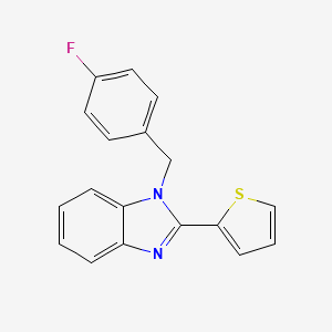 1H-Benzoimidazole, 1-(4-fluorobenzyl)-2-(thiophen-2-yl)-