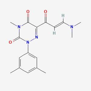 molecular formula C17H20N4O3 B2626909 6-(3-(Dimethylamino)acryloyl)-2-(3,5-dimethylphenyl)-4-methyl-1,2,4-triazine-3,5(2H,4H)-dione CAS No. 1164529-91-2