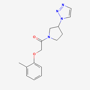 1-(3-(1H-1,2,3-triazol-1-yl)pyrrolidin-1-yl)-2-(o-tolyloxy)ethanone