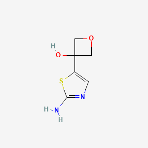 molecular formula C6H8N2O2S B2626917 3-(2-Amino-1,3-thiazol-5-yl)oxetan-3-ol CAS No. 2104155-17-9