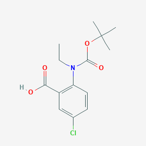 5-Chloro-2-[ethyl-[(2-methylpropan-2-yl)oxycarbonyl]amino]benzoic acid