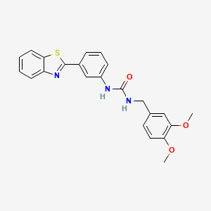 molecular formula C23H21N3O3S B2626923 1-(3-(Benzo[d]thiazol-2-yl)phenyl)-3-(3,4-dimethoxybenzyl)urea CAS No. 1203036-62-7