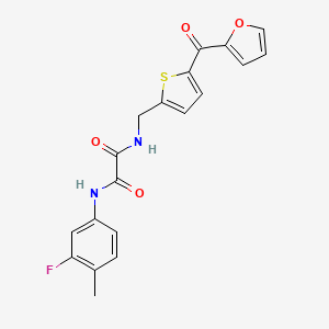 N1-(3-fluoro-4-methylphenyl)-N2-((5-(furan-2-carbonyl)thiophen-2-yl)methyl)oxalamide
