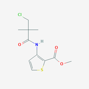 molecular formula C11H14ClNO3S B2626927 methyl 3-(3-chloro-2,2-dimethylpropanamido)thiophene-2-carboxylate CAS No. 339100-27-5