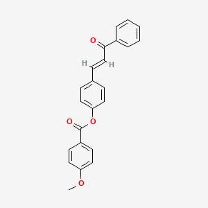 molecular formula C23H18O4 B2626935 4-[(1E)-3-氧代-3-苯基丙-1-烯-1-基]苯基-4-甲氧基苯甲酸酯 CAS No. 1426927-68-5