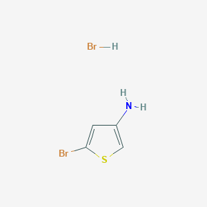 molecular formula C4H5Br2NS B2626940 5-Bromothiophen-3-amine hydrobromide CAS No. 2173992-08-8