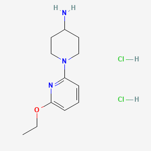 molecular formula C12H21Cl2N3O B2626955 1-(6-Ethoxypyridin-2-yl)piperidin-4-amine dihydrochloride CAS No. 2138518-24-6