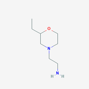 molecular formula C8H18N2O B2626959 2-(2-乙基吗啉-4-基)乙基胺 CAS No. 1154172-45-8