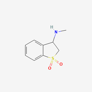 molecular formula C9H11NO2S B2626961 3-(甲基氨基)-2,3-二氢-1lambda6-苯并噻吩-1,1-二酮 CAS No. 1154992-19-4