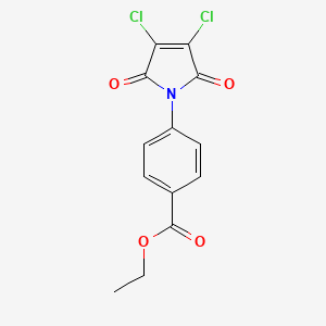 molecular formula C13H9Cl2NO4 B2626965 ethyl 4-(3,4-dichloro-2,5-dioxo-2,5-dihydro-1H-pyrrol-1-yl)benzoate CAS No. 65833-17-2