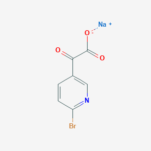 molecular formula C7H3BrNNaO3 B2626966 钠；2-(6-溴吡啶-3-基)-2-氧代乙酸 CAS No. 2418703-94-1