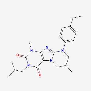 9-(4-ethylphenyl)-1,7-dimethyl-3-(2-methylpropyl)-7,8-dihydro-6H-purino[7,8-a]pyrimidine-2,4-dione