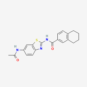 N-(6-acetamido-1,3-benzothiazol-2-yl)-5,6,7,8-tetrahydronaphthalene-2-carboxamide