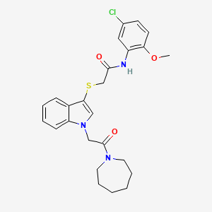 2-((1-(2-(azepan-1-yl)-2-oxoethyl)-1H-indol-3-yl)thio)-N-(5-chloro-2-methoxyphenyl)acetamide