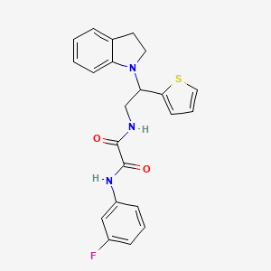N1-(3-fluorophenyl)-N2-(2-(indolin-1-yl)-2-(thiophen-2-yl)ethyl)oxalamide