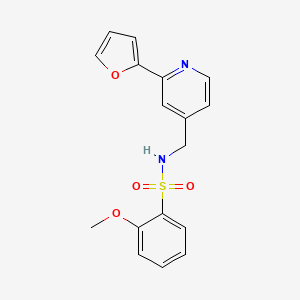 N-((2-(furan-2-yl)pyridin-4-yl)methyl)-2-methoxybenzenesulfonamide